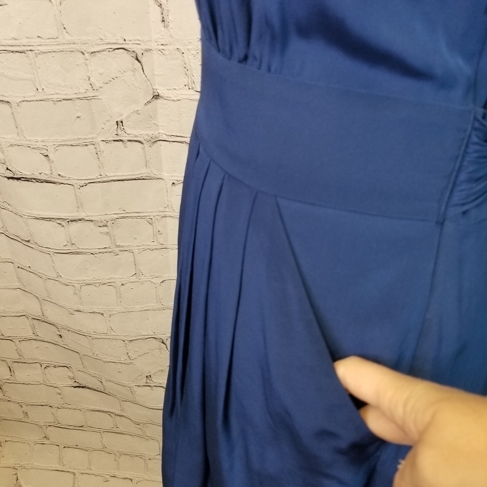 Bcbgmaxazria royal blue silk dress - Picture 9 of 12